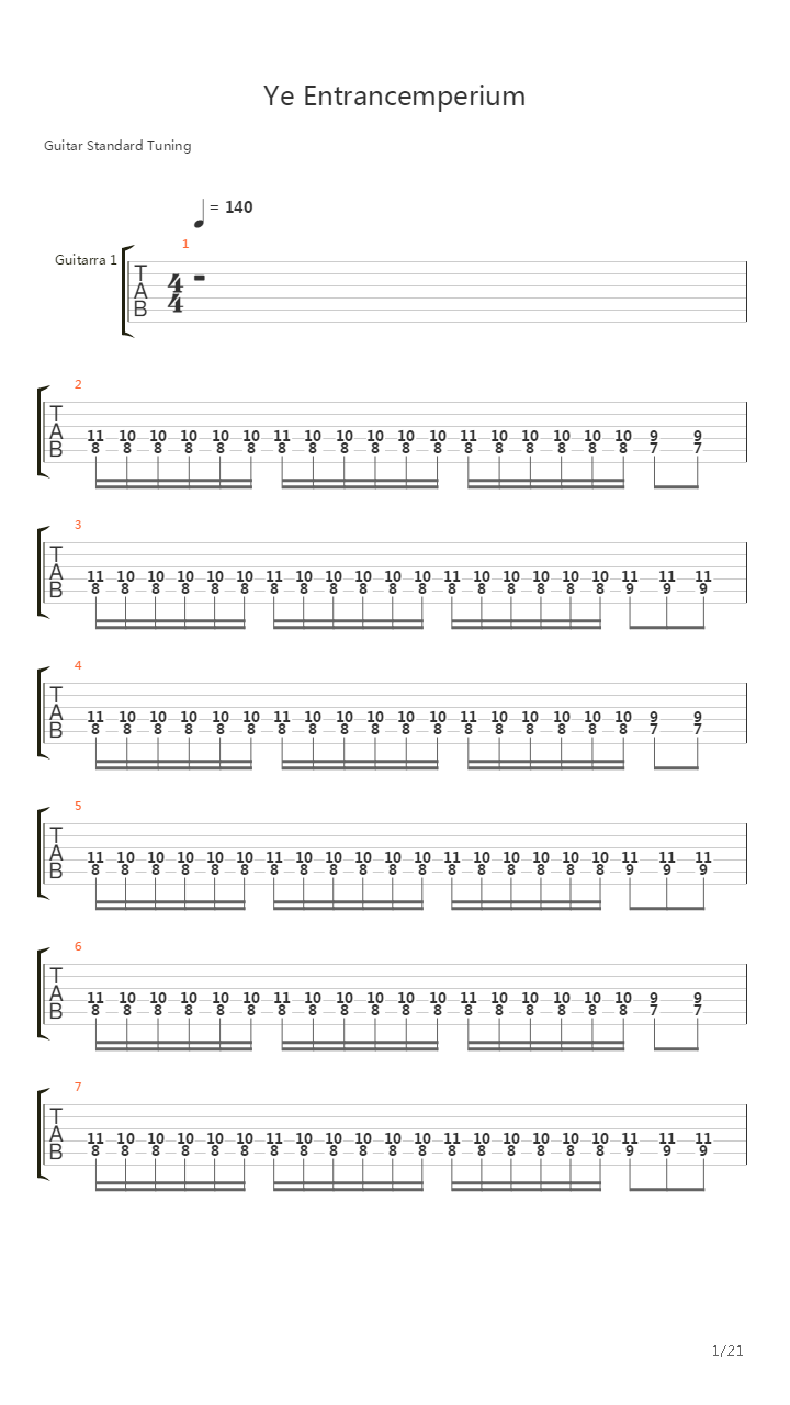 Ye Entrancemperium吉他谱