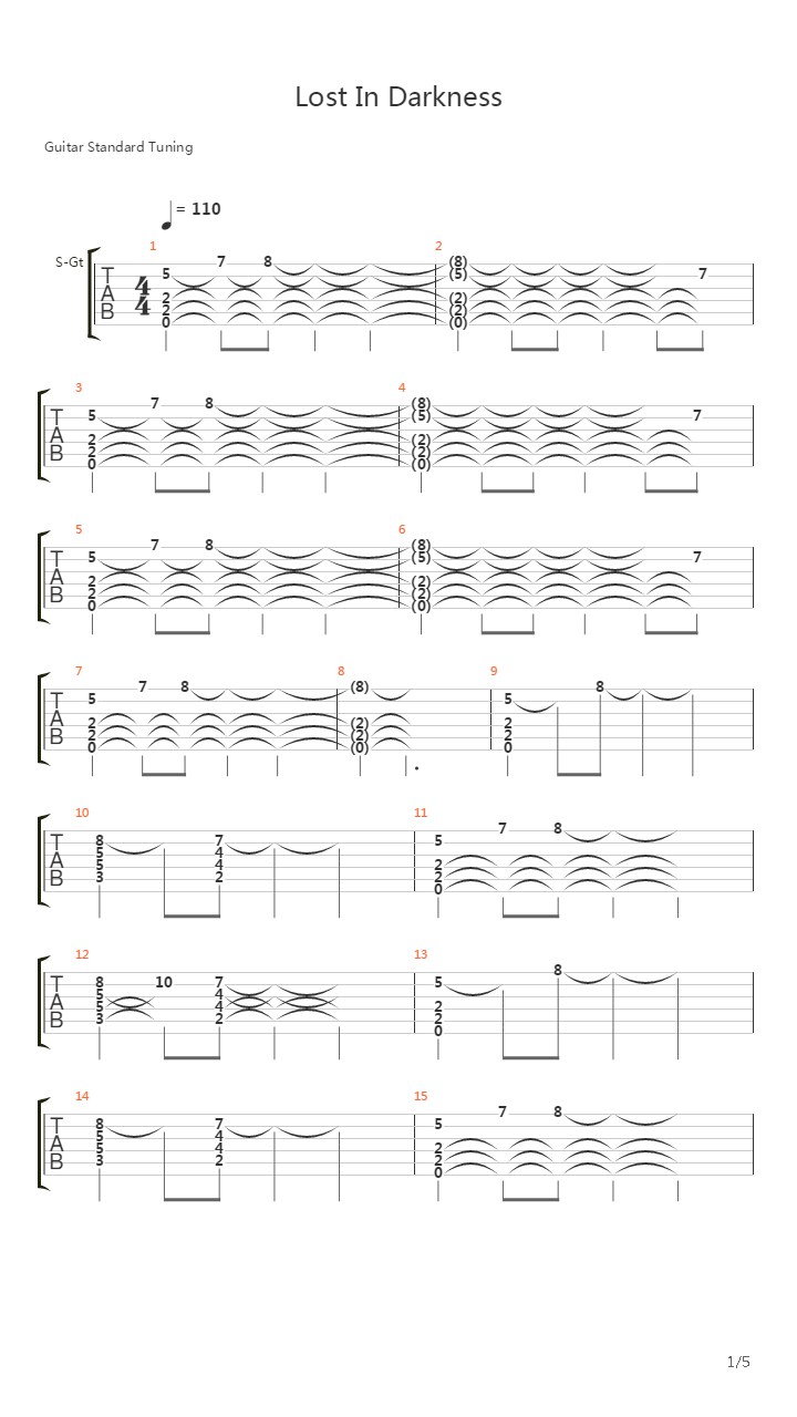 Lost In Darkness吉他谱