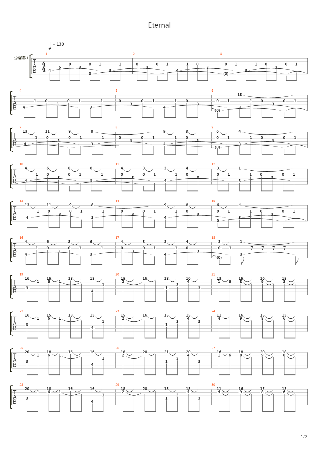 Eternal吉他谱