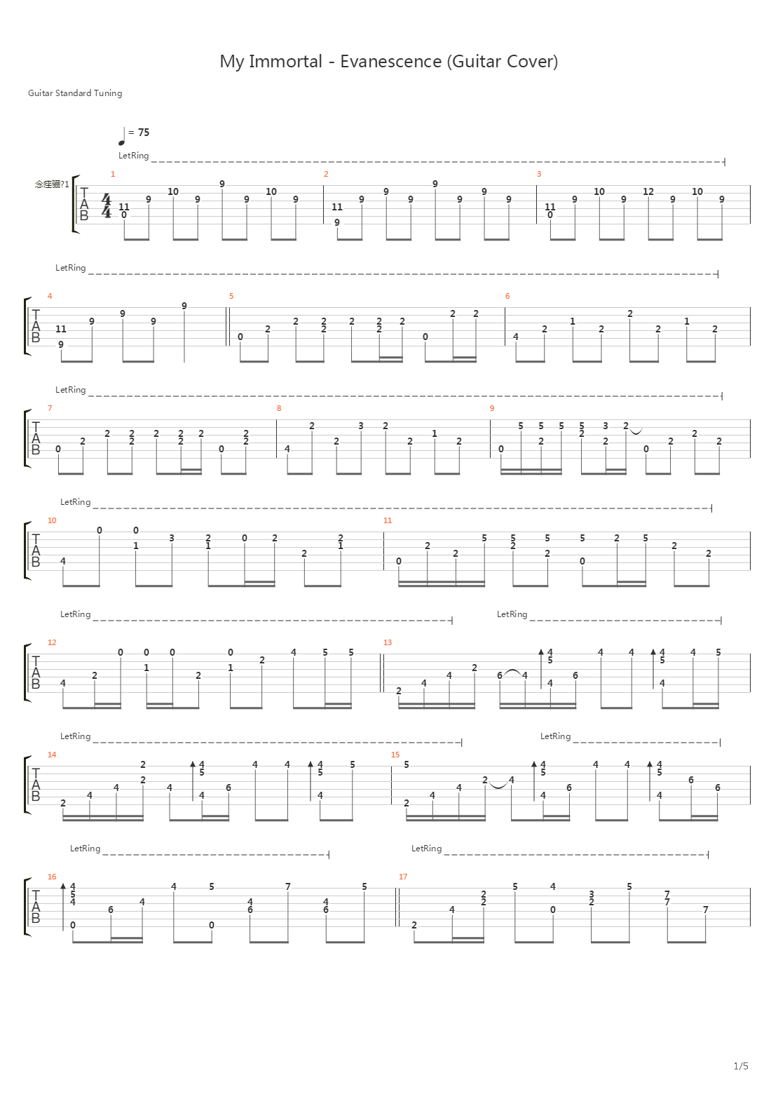 My Immortal (Guitar Cover by Ruel)吉他谱