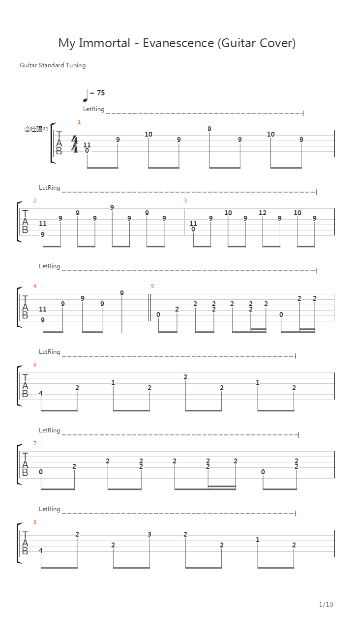 My Immortal (Guitar Cover by Ruel)吉他谱