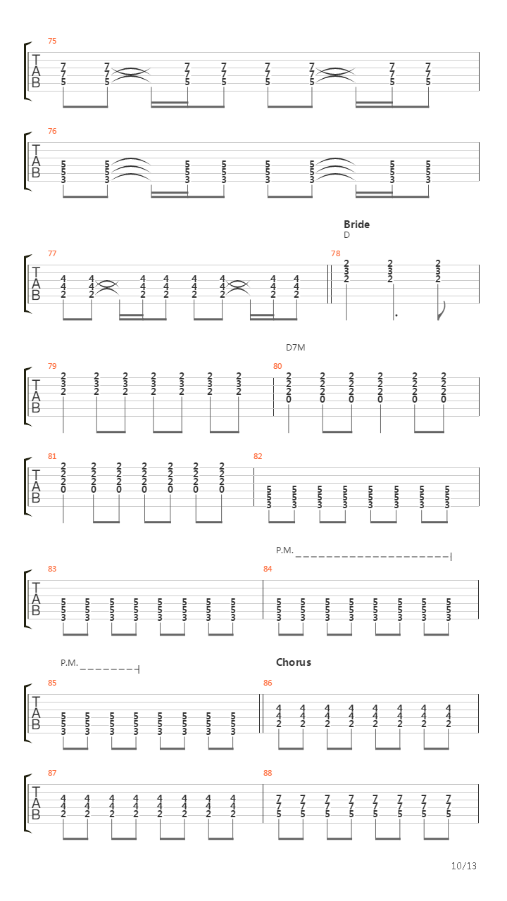 Xo吉他谱