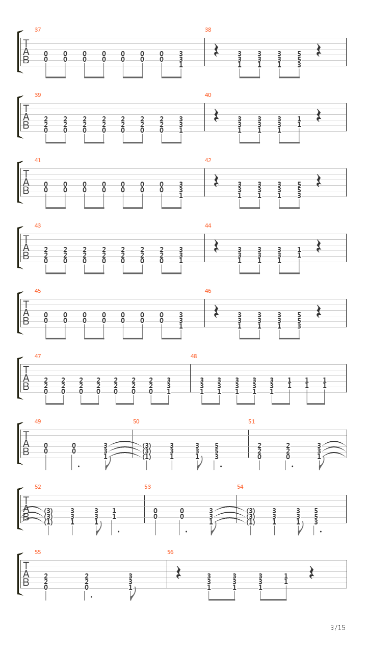 Replica吉他谱