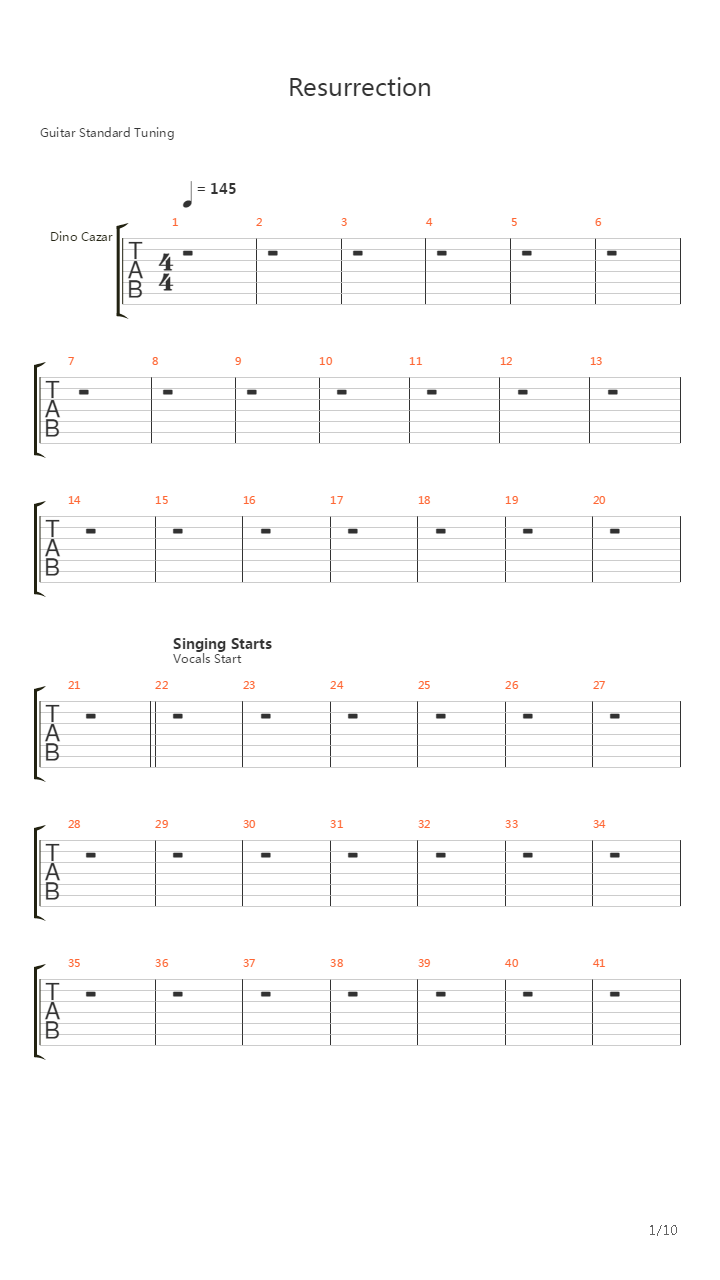 Resurrection吉他谱