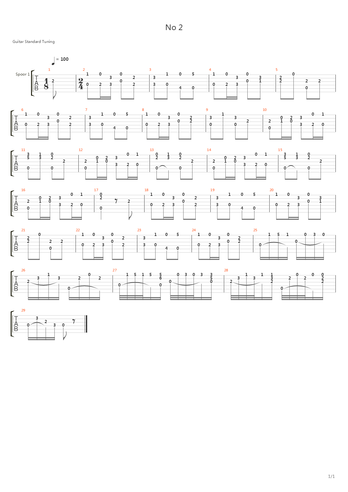 Opus 241 Appendice No2吉他谱