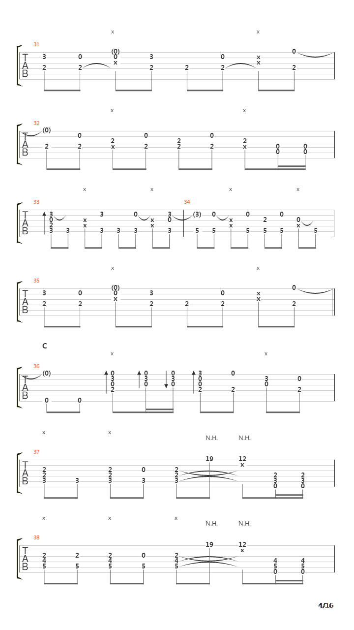 アルクアラウンド吉他谱