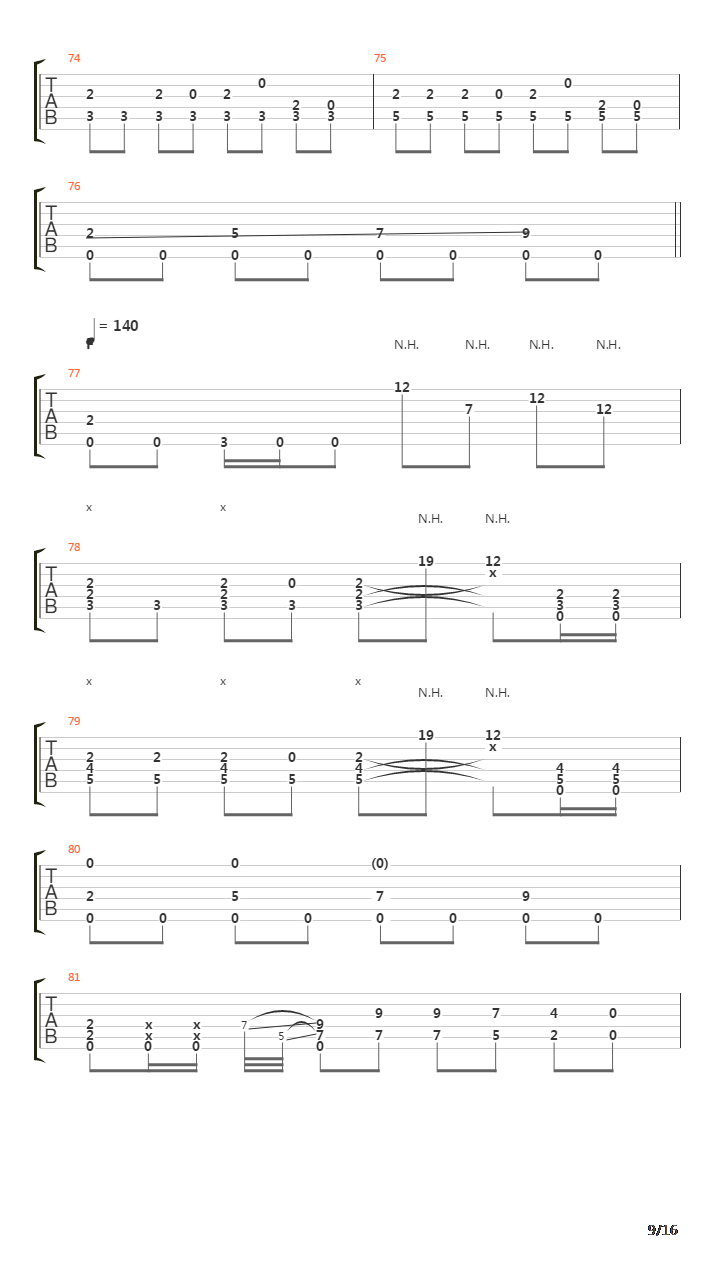 アルクアラウンド吉他谱