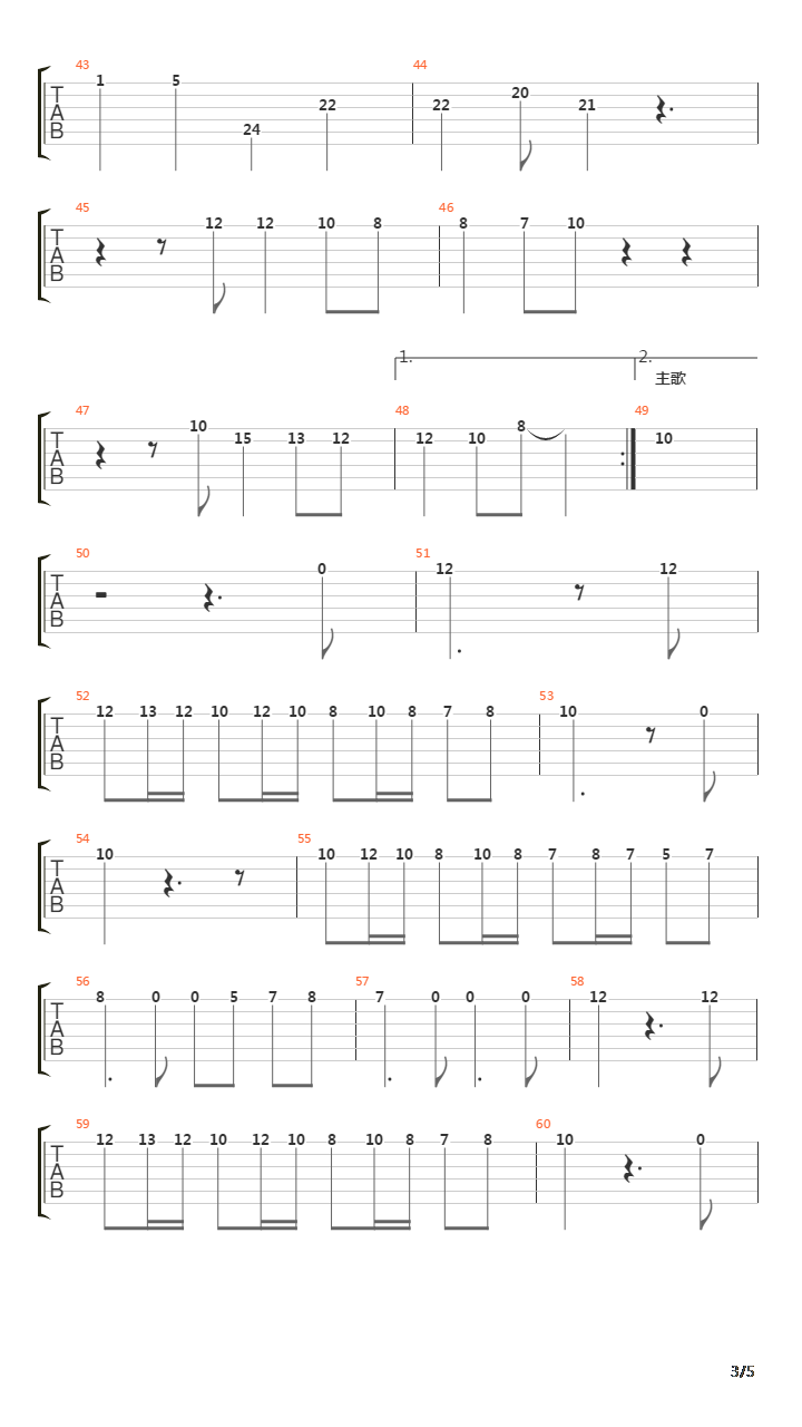 Eros吉他谱