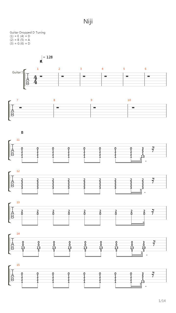 Niji吉他谱