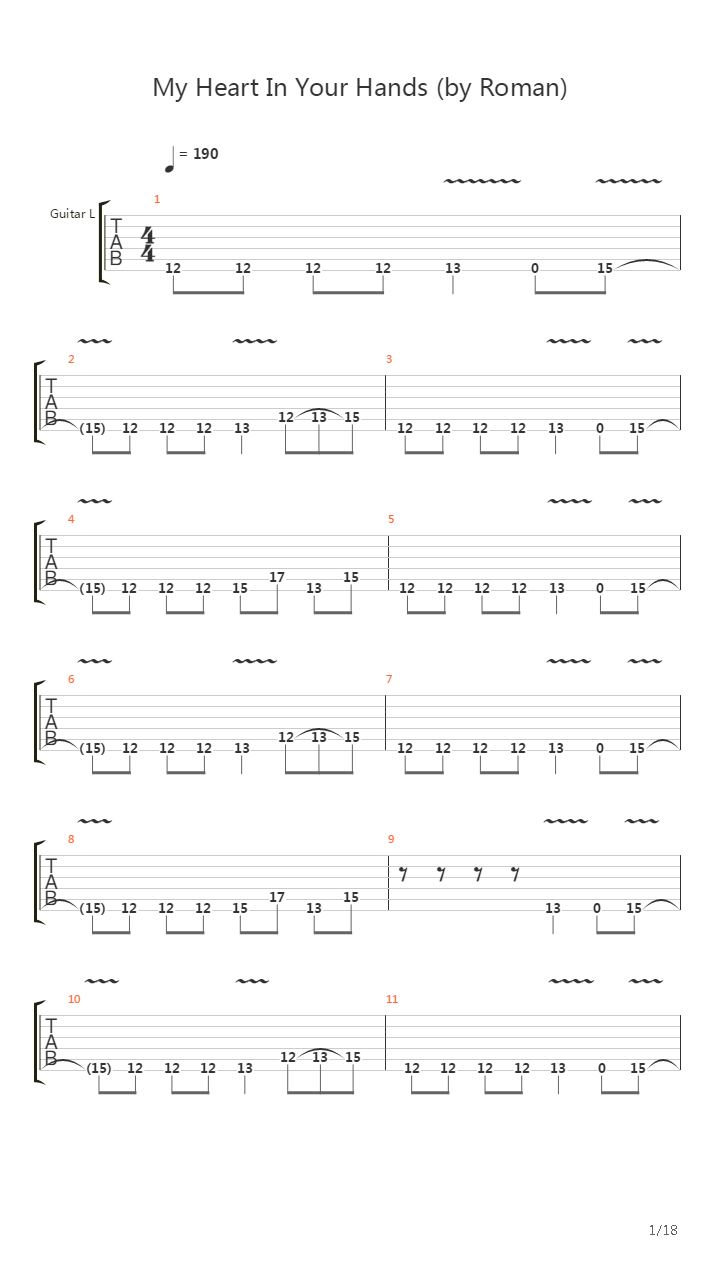 My Heart In Your Hands吉他谱