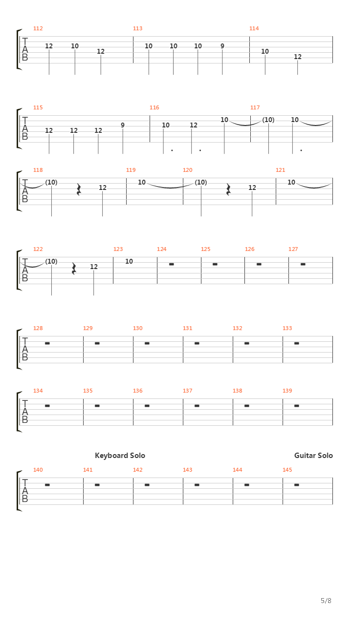 Constellation Of Tears吉他谱