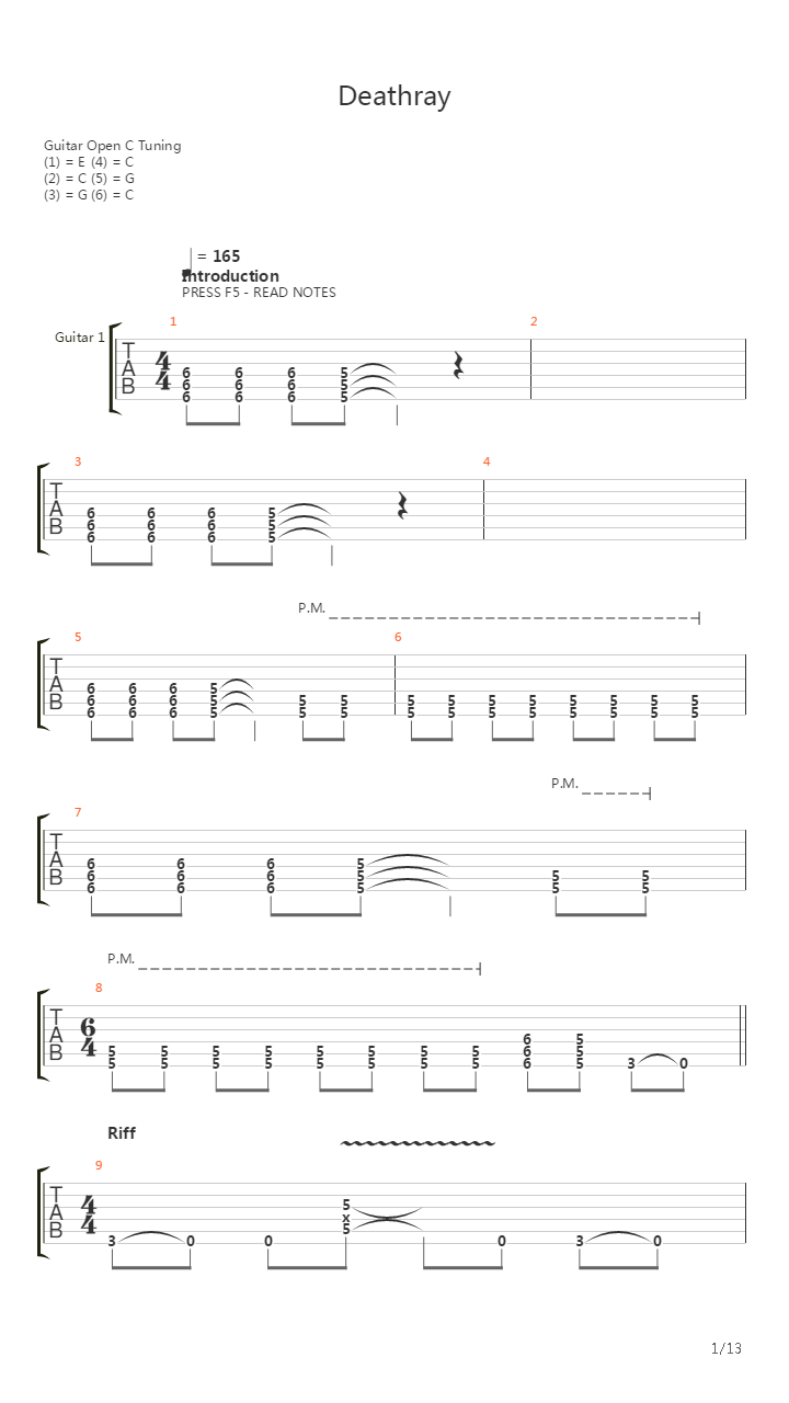 Deathray吉他谱