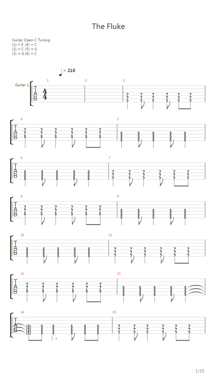 The Fluke吉他谱