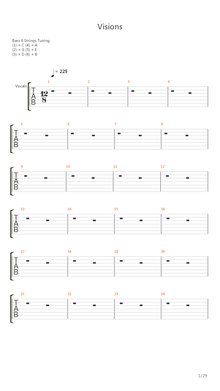 Visions吉他谱
