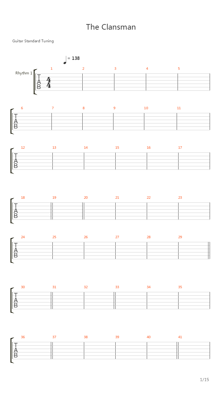 The Clansman吉他谱