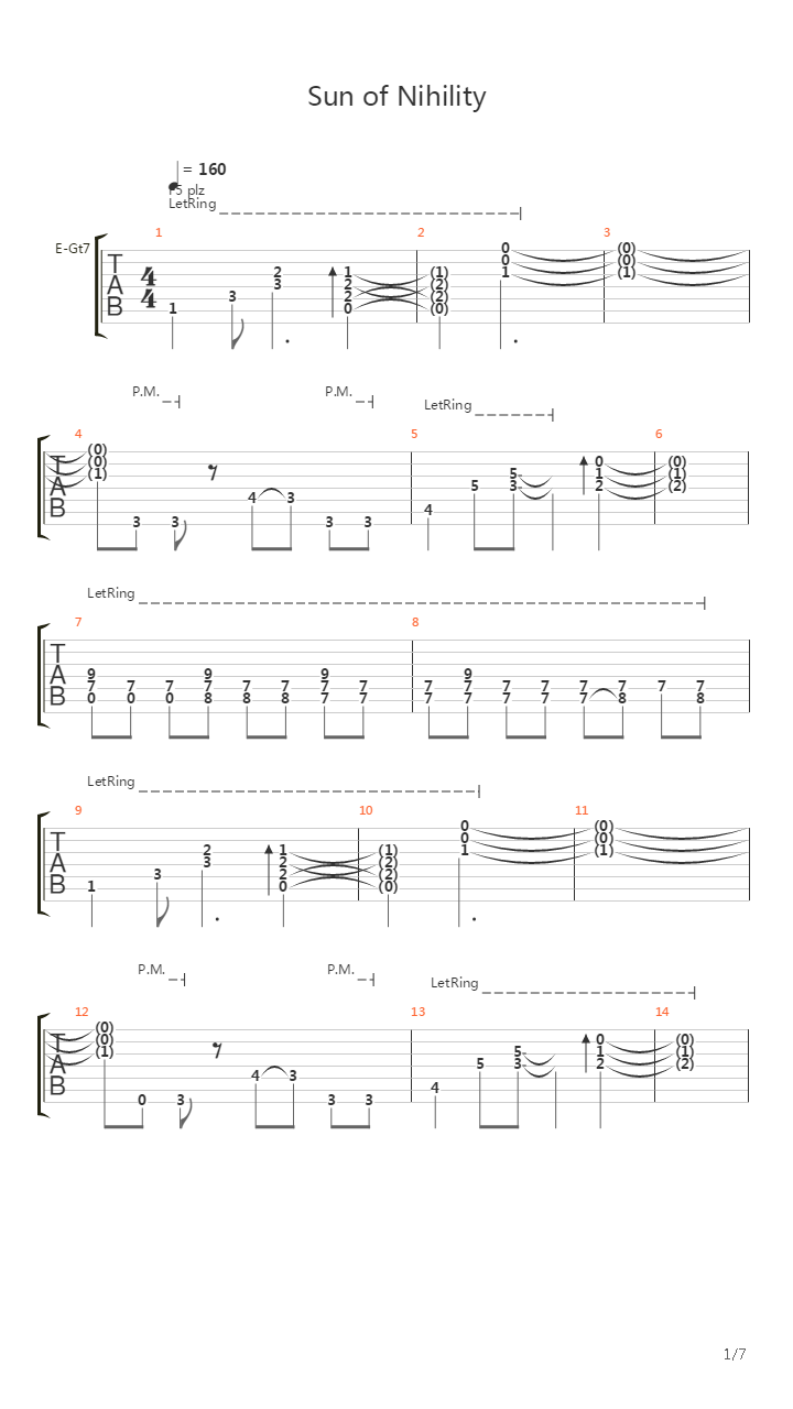 Sun Of Nihility吉他谱