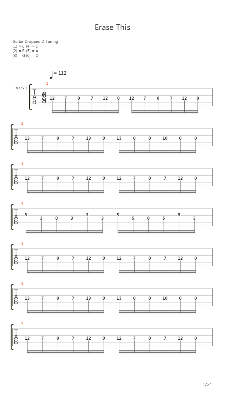 Erase This吉他谱