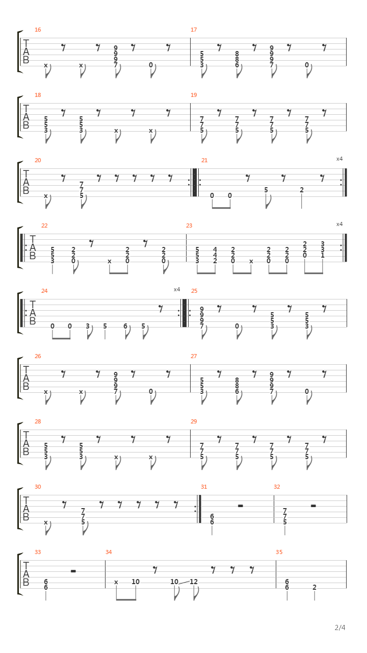 Playing The Devil吉他谱