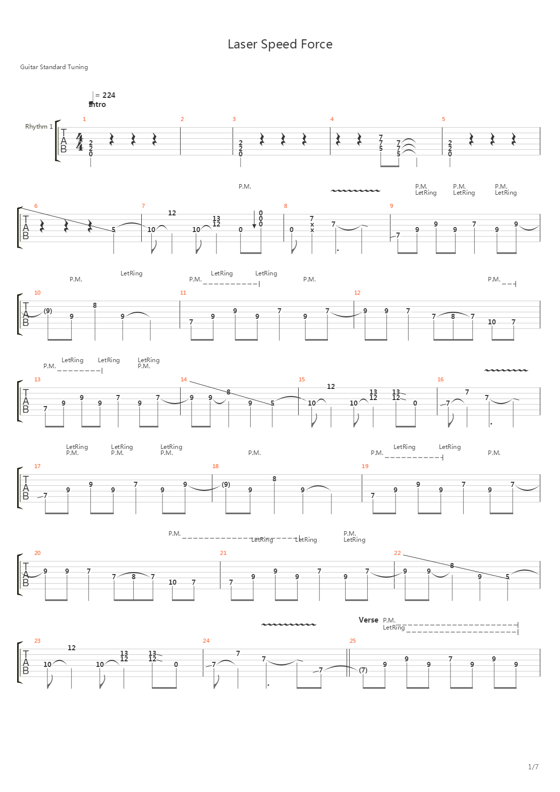 Laser Speed Force吉他谱