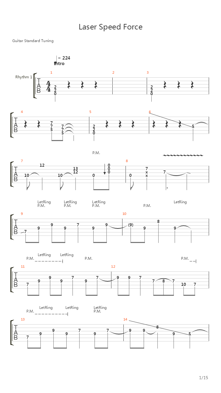 Laser Speed Force吉他谱