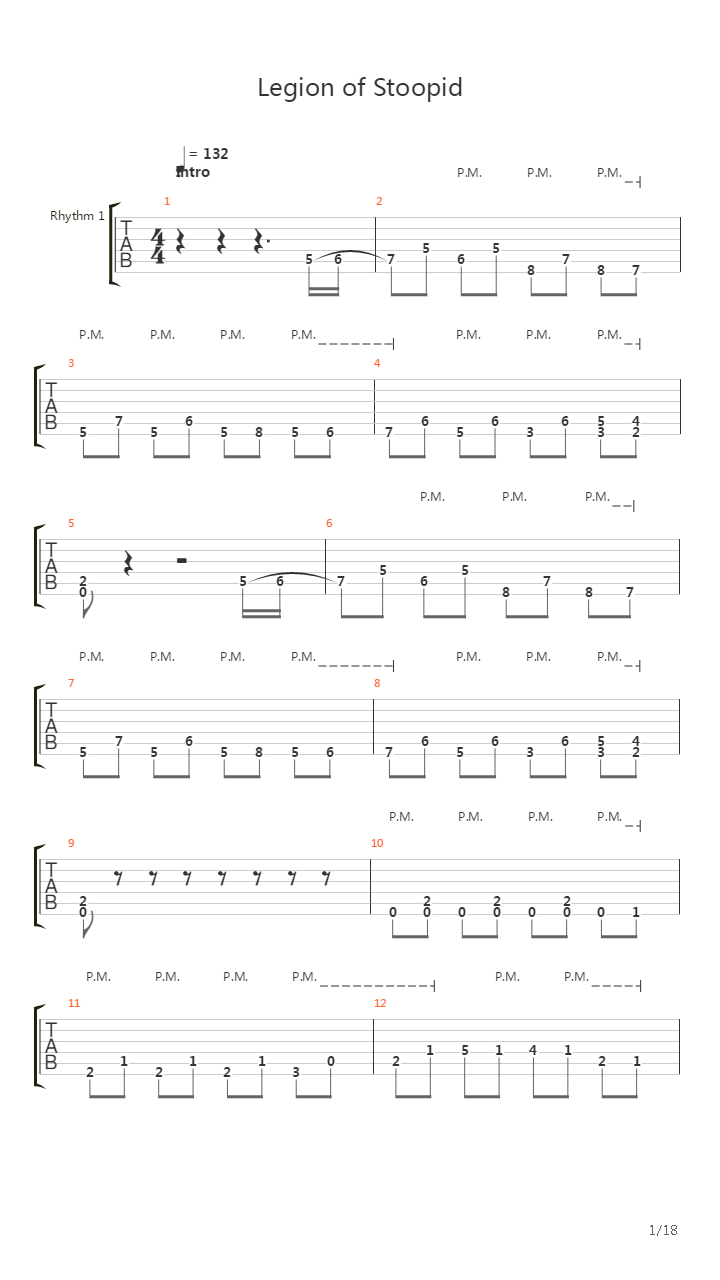 Legion Of Stoopid吉他谱