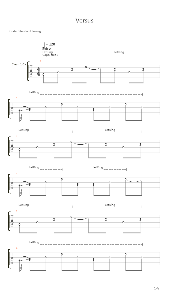 Versus吉他谱