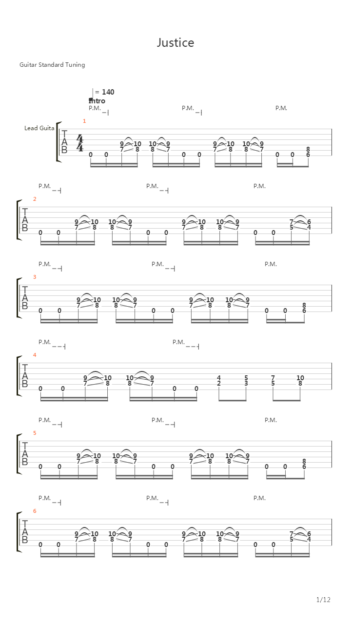 Justice吉他谱