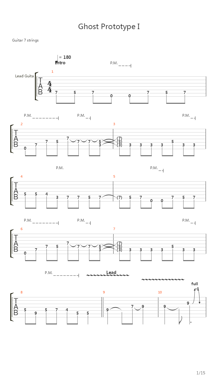 Ghost Prototype I Measurement Of Thought吉他谱