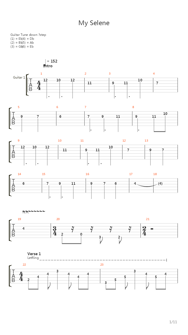 My Selene吉他谱