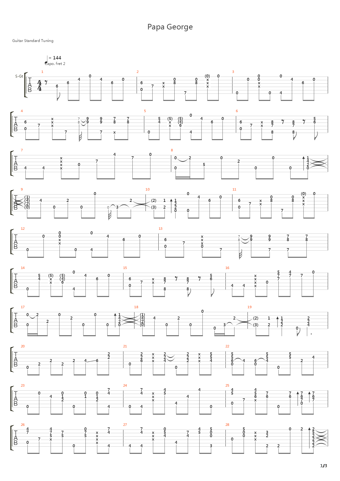 Papa George吉他谱