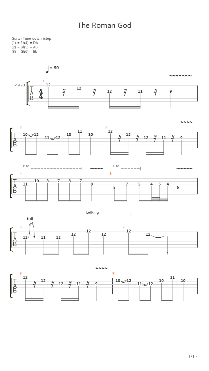 The Roman God吉他谱