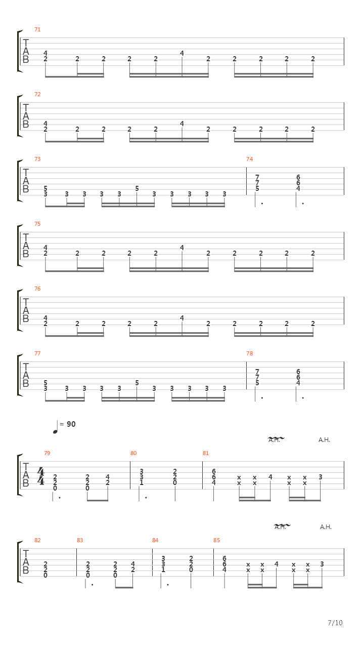 The Roman God吉他谱