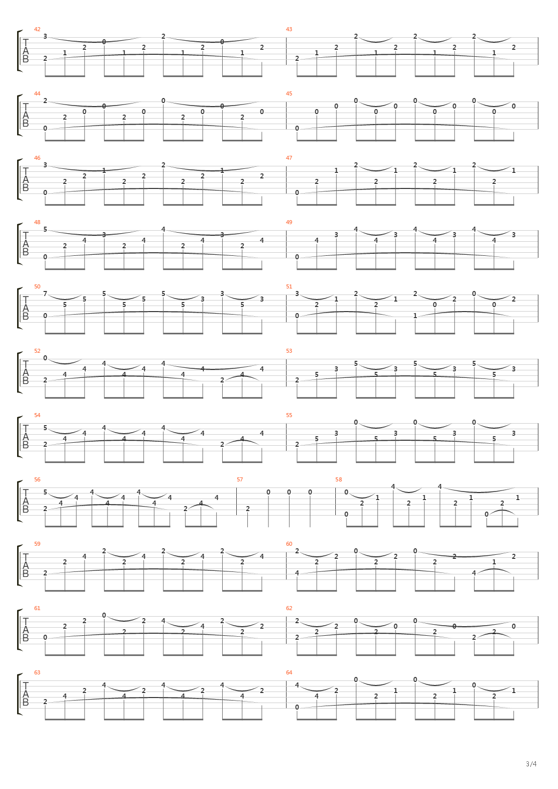 Etude in D吉他谱