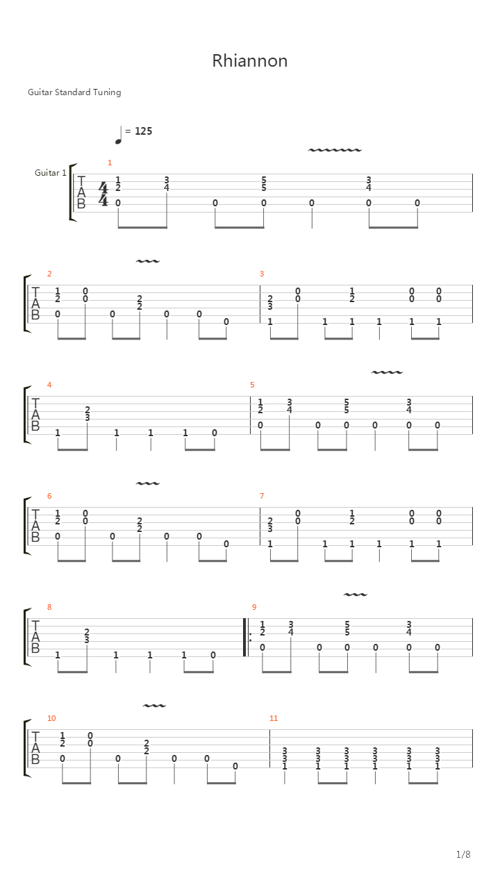 Rhiannon吉他谱
