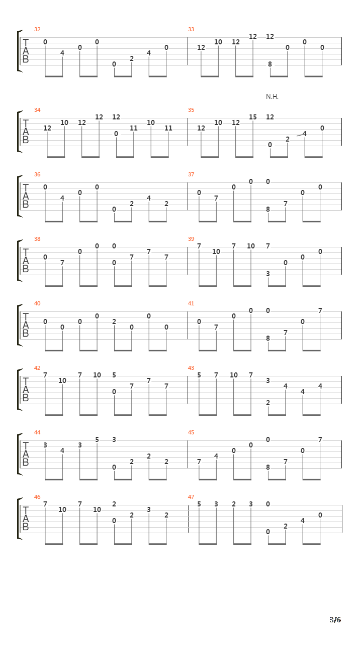 夜的钢琴曲5 吉他SOLO吉他谱