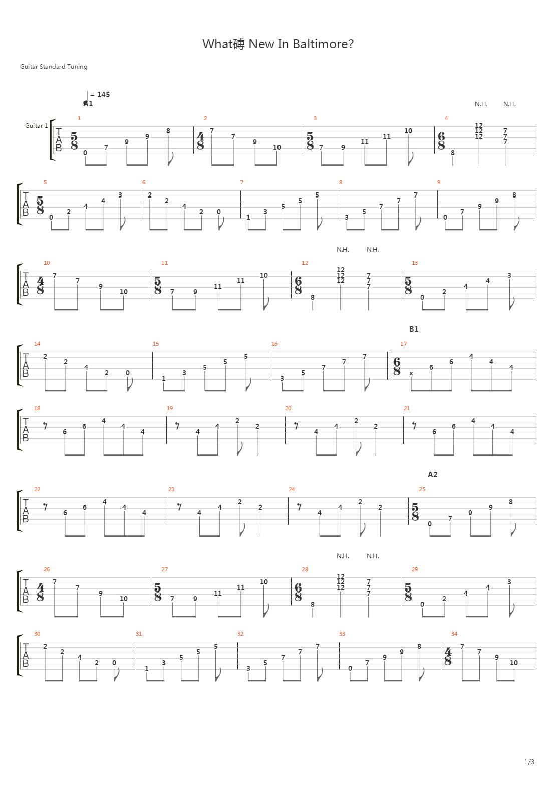 What's New In Baltimore_ (Intro)吉他谱