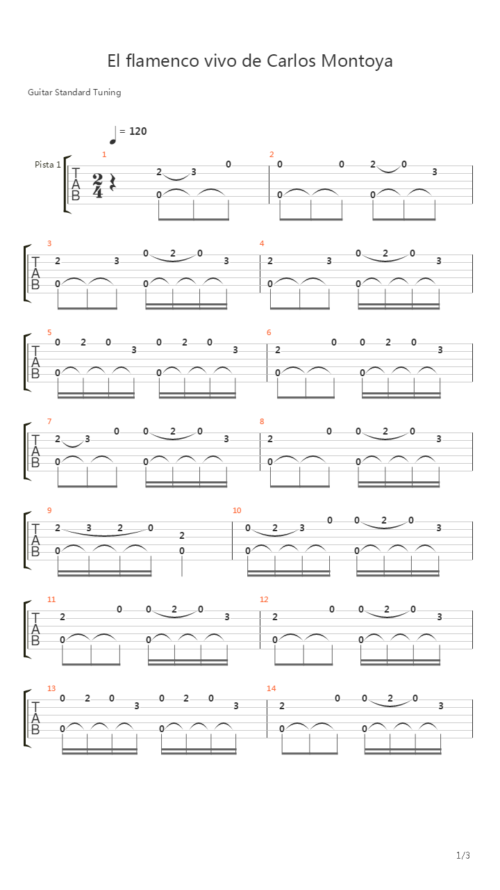 guitar player licks and lessons - El flamenco vivo de Carlos Montoya Por Guiller吉他谱