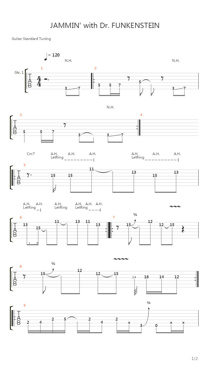 guitar player licks and lessons - Jammin ' with Dr. Funkenstein by Joe Gore Apri吉他谱