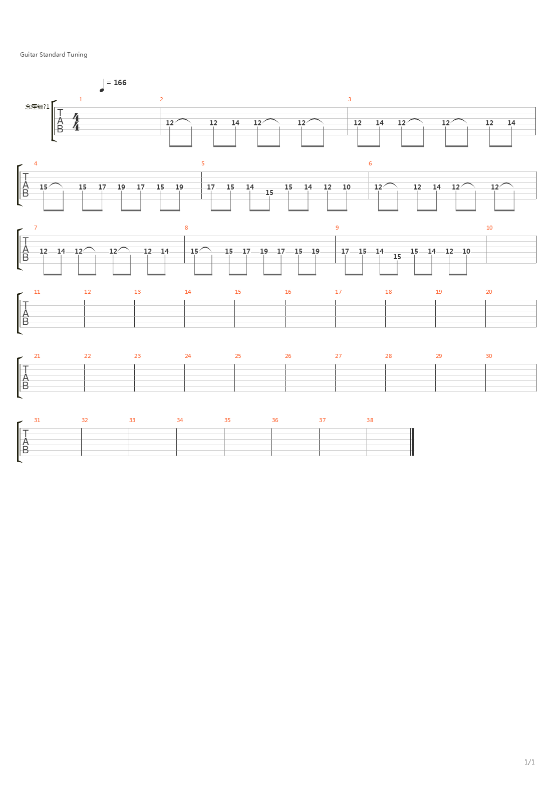 Rise (intro)吉他谱