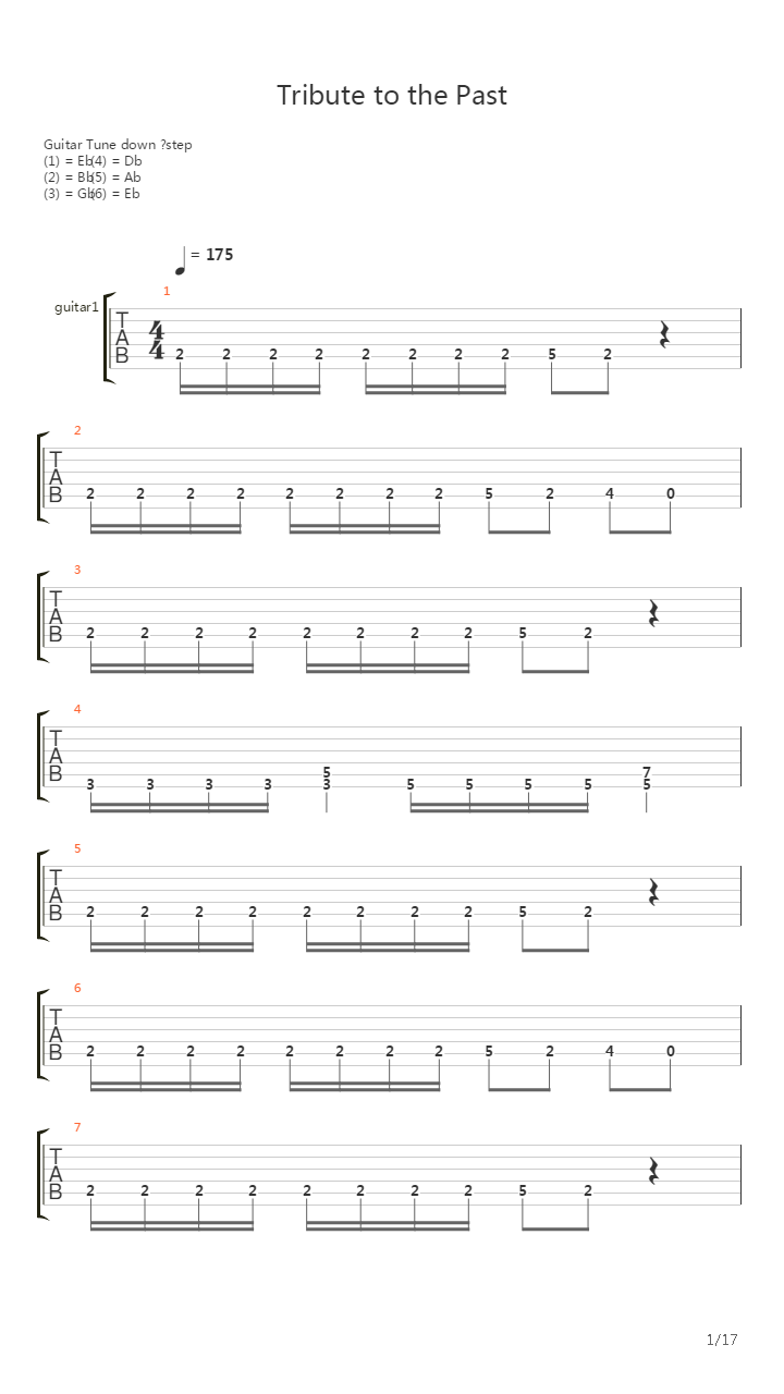 Tribute to The Past (Live)吉他谱