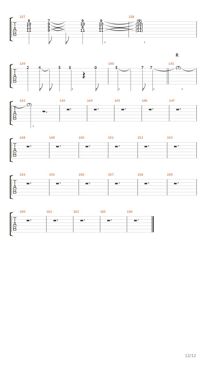 Over the Hills and Far Away吉他谱