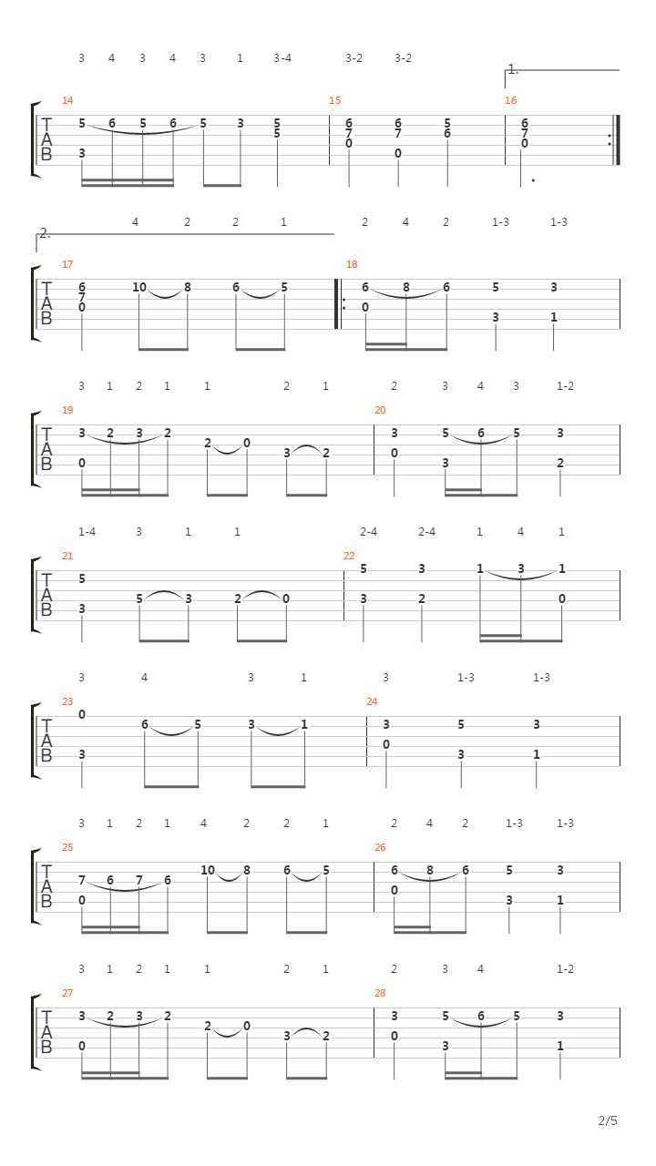 Folias吉他谱