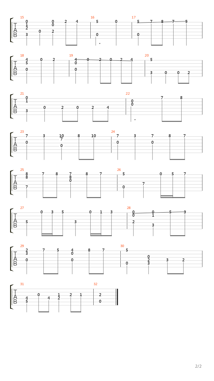 Pavana吉他谱