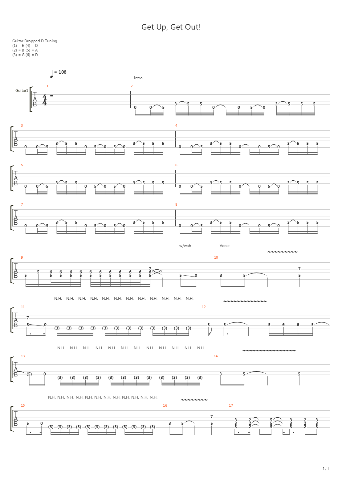 Get Up, Get Out!吉他谱