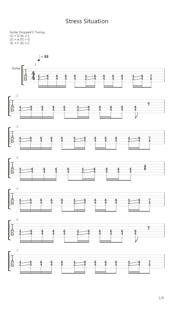Stress Situation吉他谱