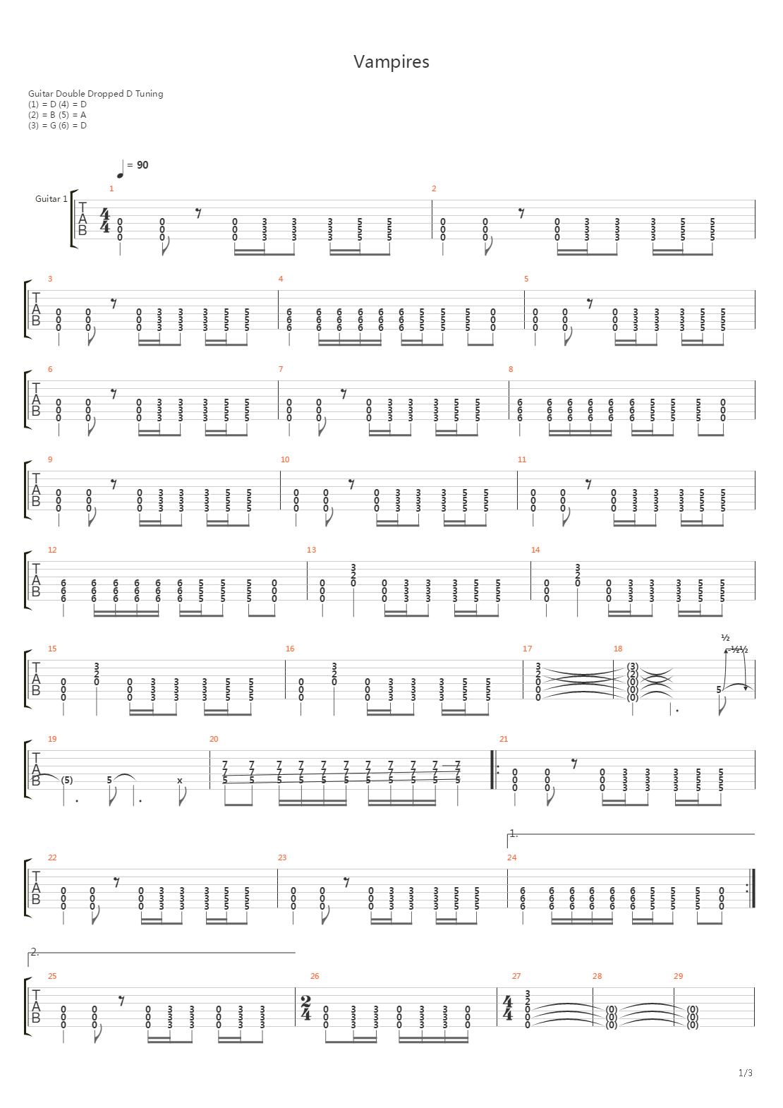 Vampires吉他谱