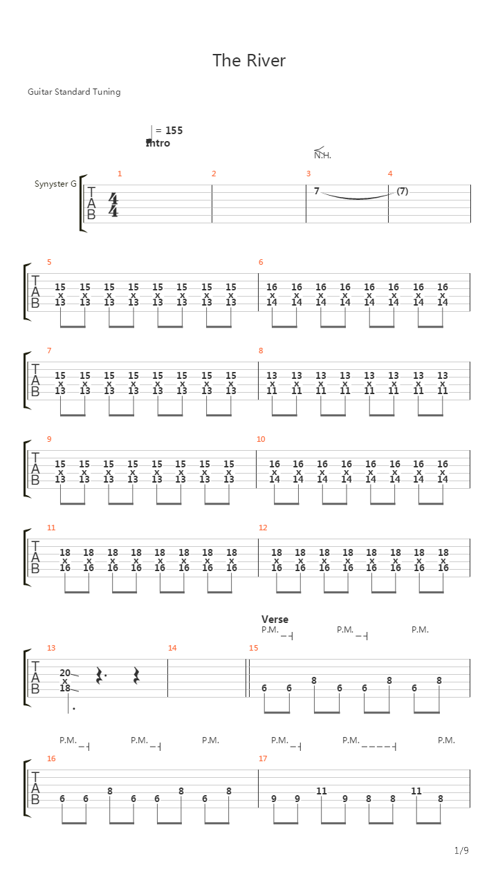 The River吉他谱