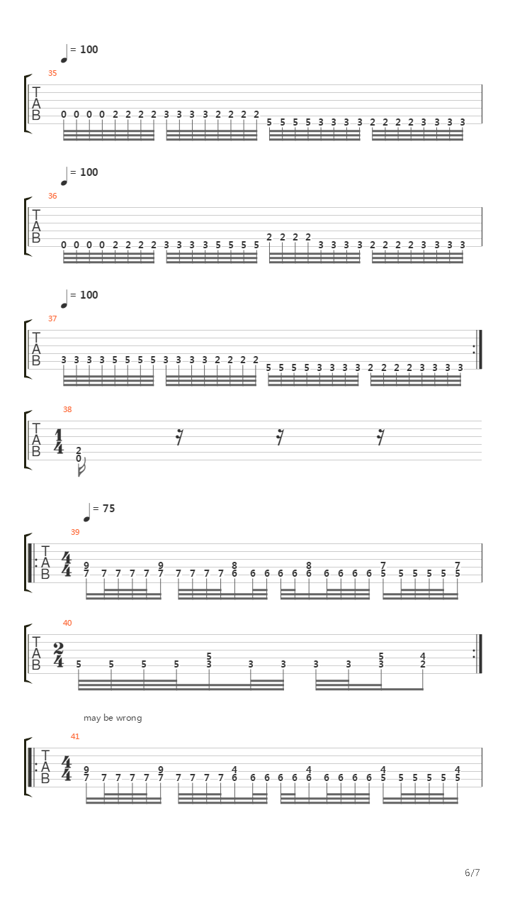 Bergtrollets Hevn吉他谱
