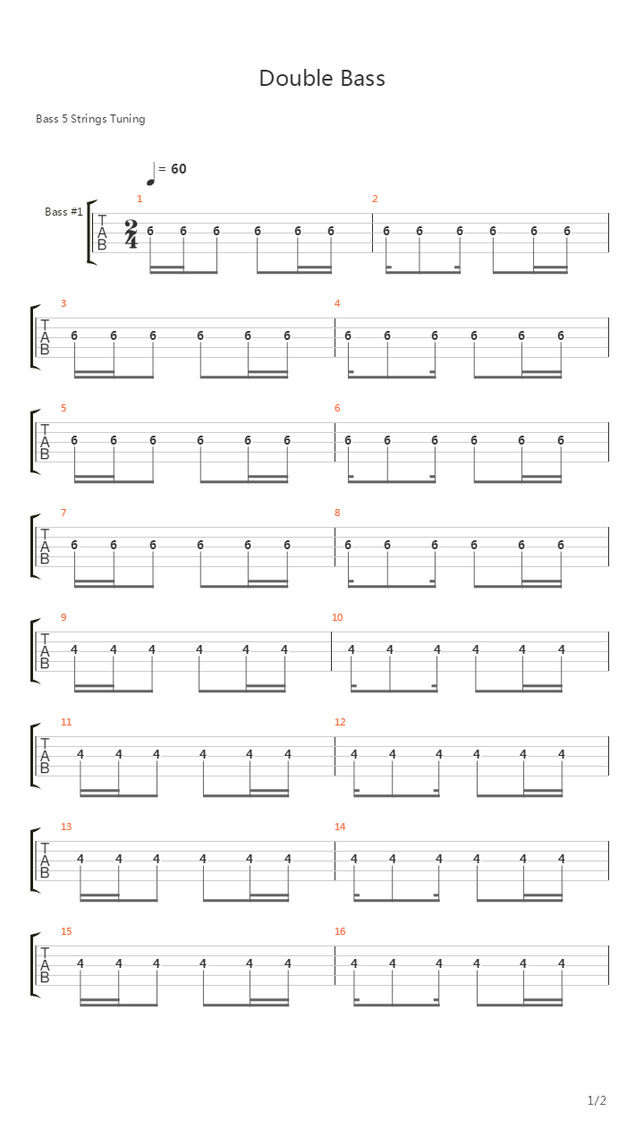 Double Bass吉他谱