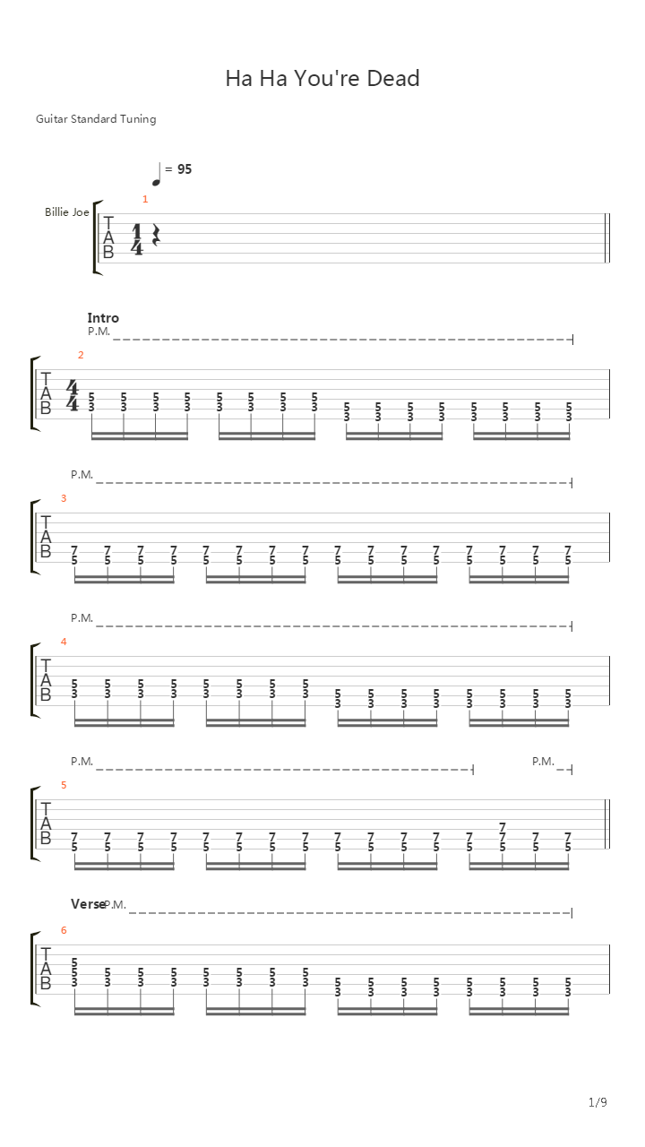 Ha Ha You're Dead吉他谱